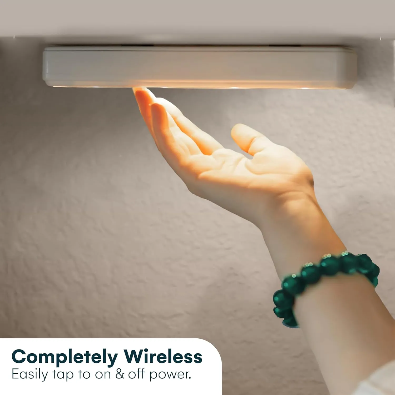 Brilliant Evolution 0.6" Ultra-Thin Wireless Under Cabinet Lights - 4 Pack, Battery-Operated LED Fixtures with 2 Remotes 3000K Warm White Stick-On Lighting, Timer Included for Kitchen and Counter