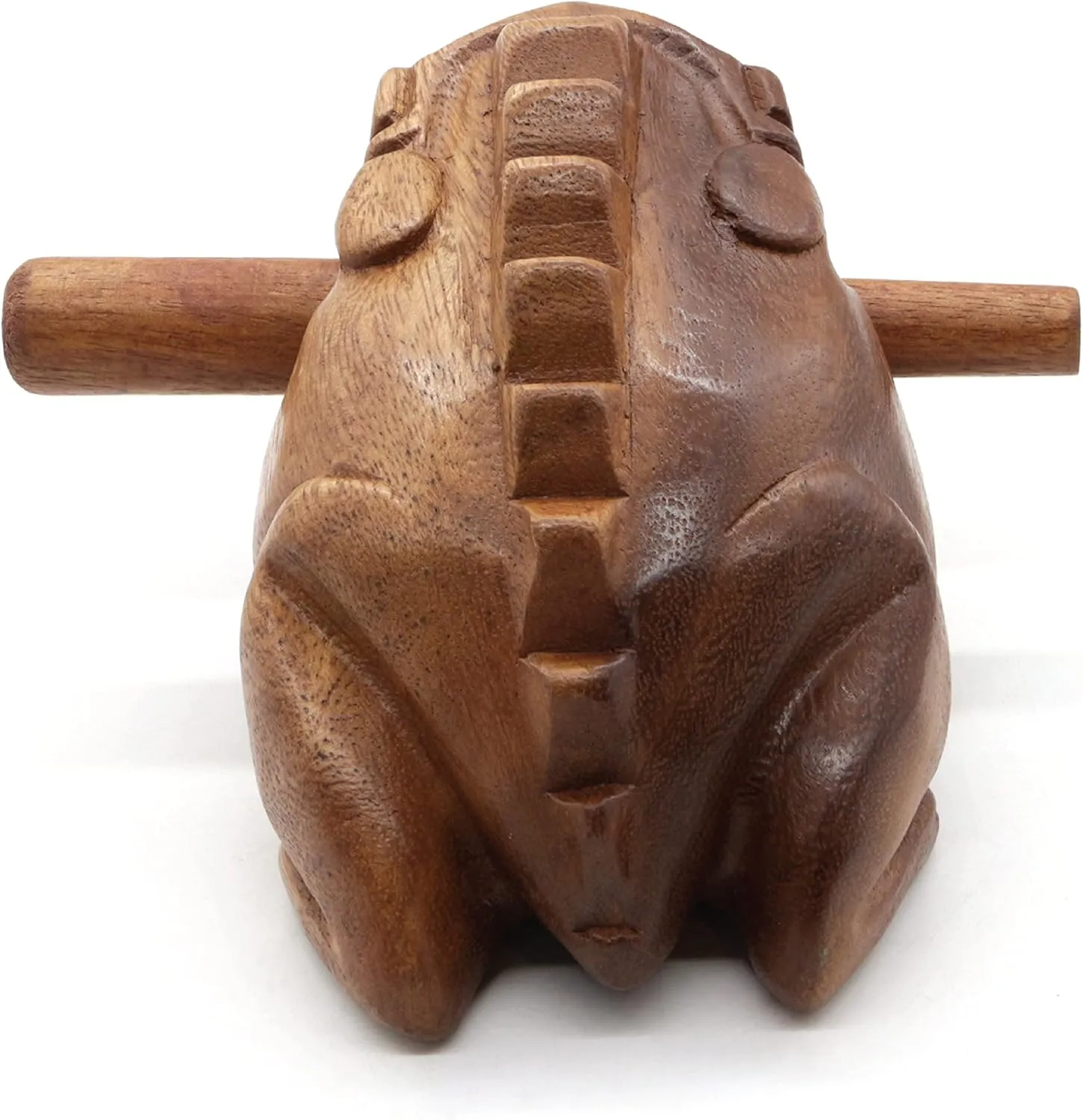 BSIRI 5" Wooden Frog Rasp - Musical instruments of Africa Frog Rasp Super Guiro Percussion Frog Wood Block Instrument of Frog Noise Maker Cool Music Gifts Ideas Fun Instruments for Adults and Kids