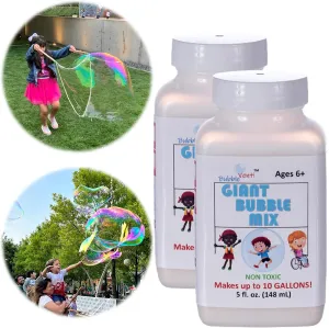 Bubbleventi Giant Bubble Mix | Made in USA |100% Vegan Non-Toxic Powder Makes 20 Gallons of Premium, Big Bubble Solution for Kids’ STEM Fun | Use in Bubble Wands   Machines (Makes 20 Gallons)
