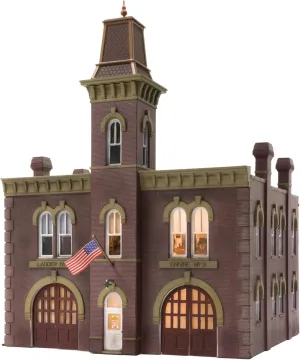 Built-N-Ready 2-Story Firehouse Building HO Woodland Scenics