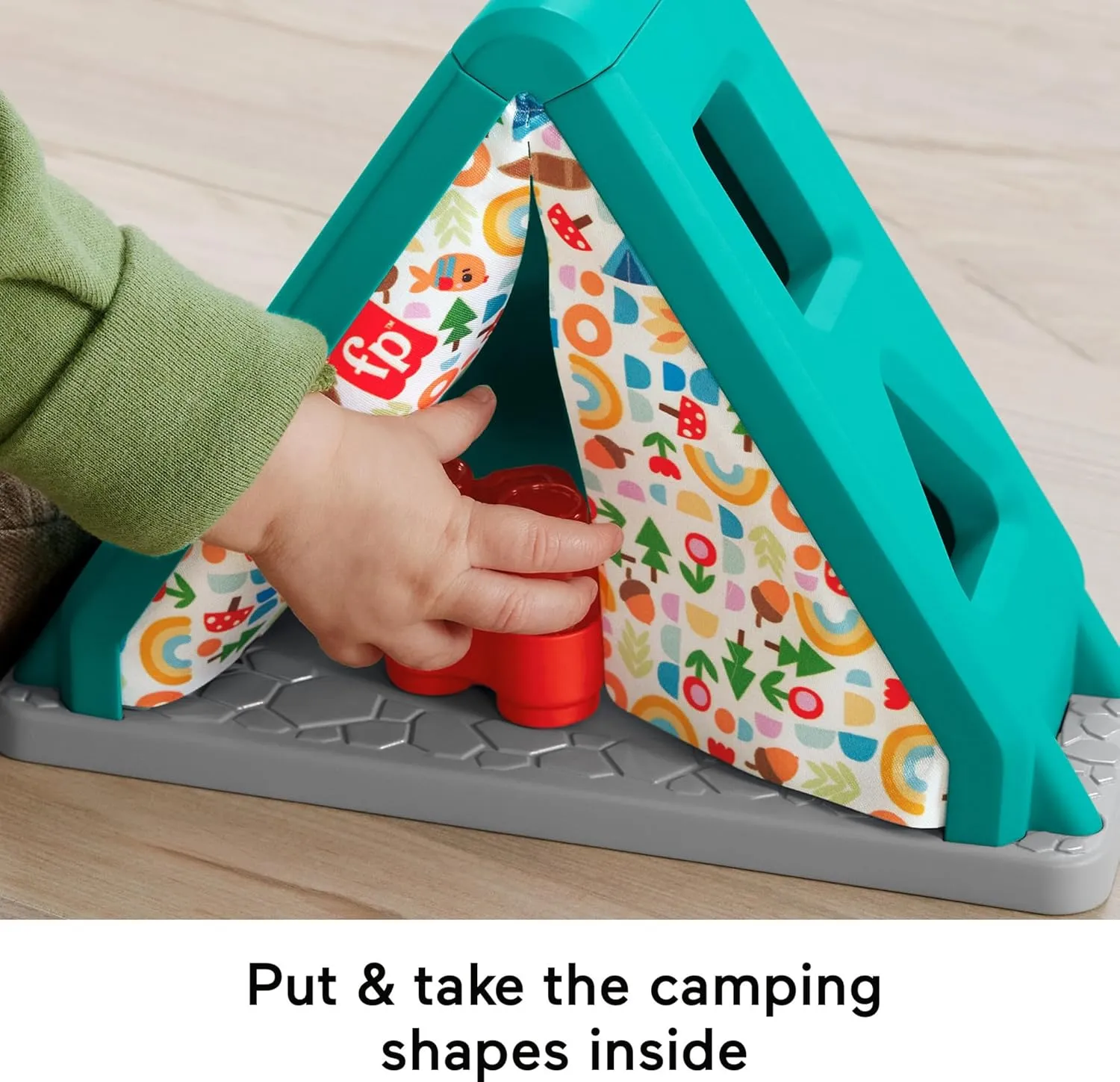 Bundle of Fisher-Price Shape Sorter S’More Shapes Camping Tent   Fisher-Price Laugh & Learn Baby Learning Toy, Camping Fun Lantern, Pretend Camping Gear with Lights & Music
