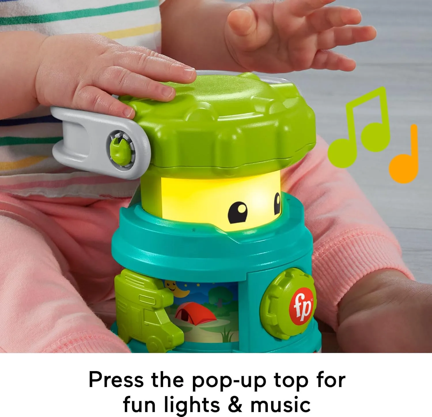 Bundle of Fisher-Price Shape Sorter S’More Shapes Camping Tent   Fisher-Price Laugh & Learn Baby Learning Toy, Camping Fun Lantern, Pretend Camping Gear with Lights & Music