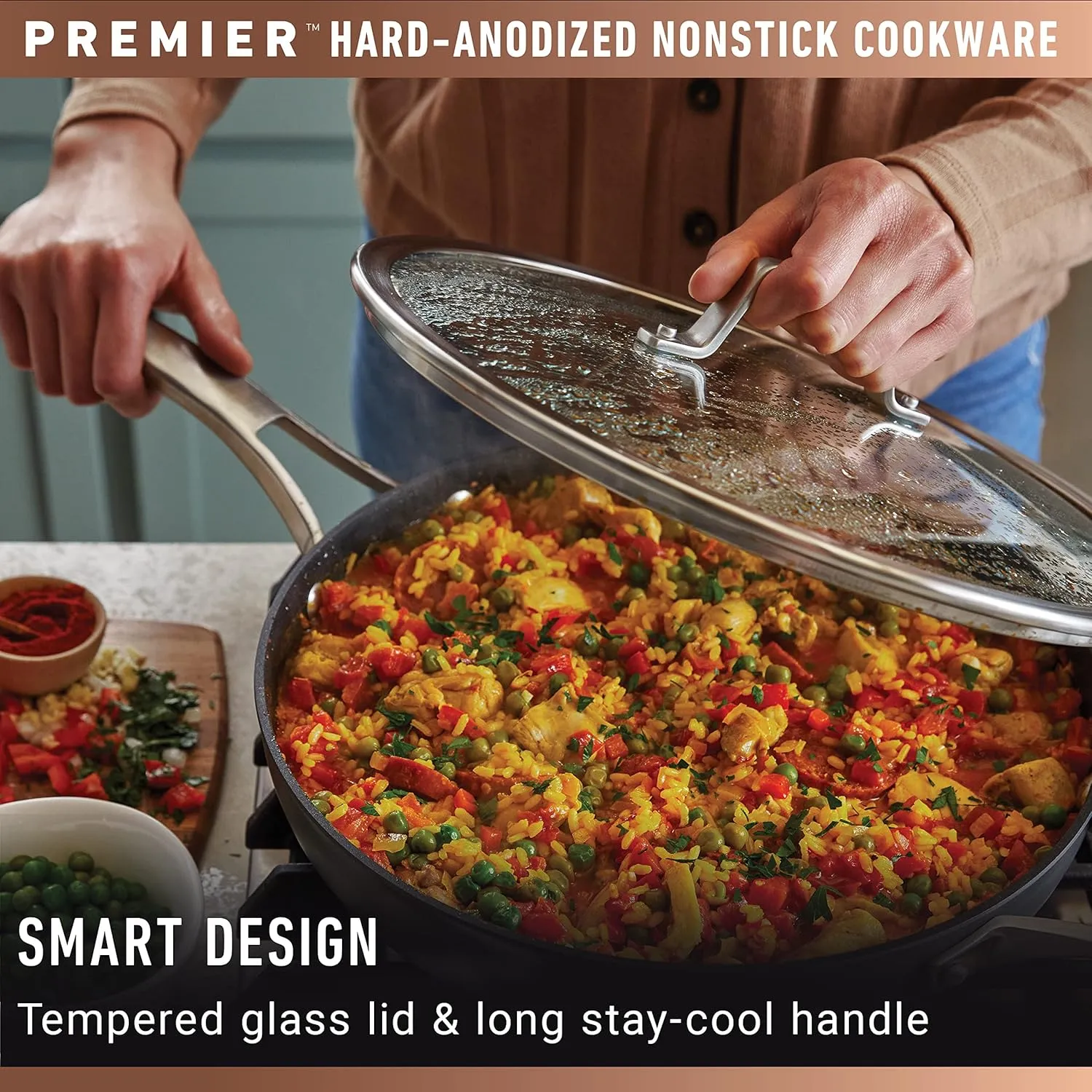 Calphalon Premier Hard-Anodized Nonstick Cookware 11-Piece Pots and Pans Set Dishwasher and Oven Safe with MineralShield Nonstick Technology Durable and Versatile Kitchen Cookware
