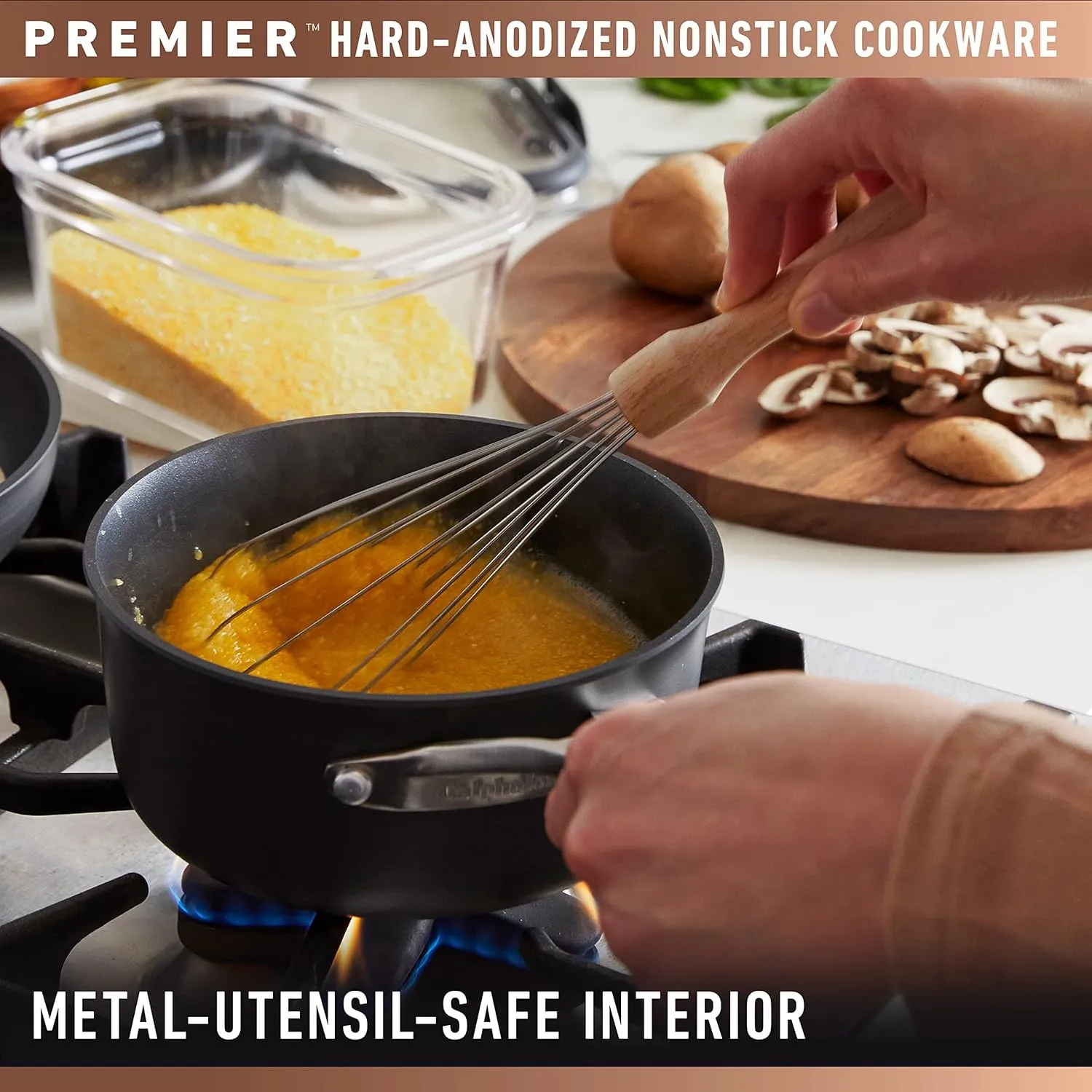 Calphalon Premier Hard-Anodized Nonstick Cookware 11-Piece Pots and Pans Set Dishwasher and Oven Safe with MineralShield Nonstick Technology Durable and Versatile Kitchen Cookware