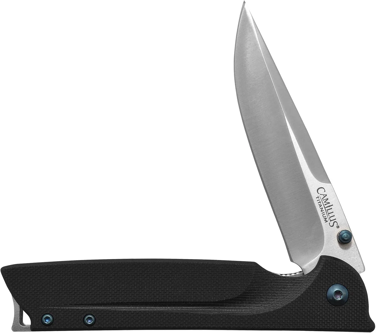 Camillus 19392 Keto Titanium Bonded 420 Stainless Steel Drop-Point Folding Knife with 3" Blade and Pocketclip, 8" Length