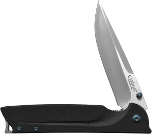 Camillus 19392 Keto Titanium Bonded 420 Stainless Steel Drop-Point Folding Knife with 3" Blade and Pocketclip, 8" Length