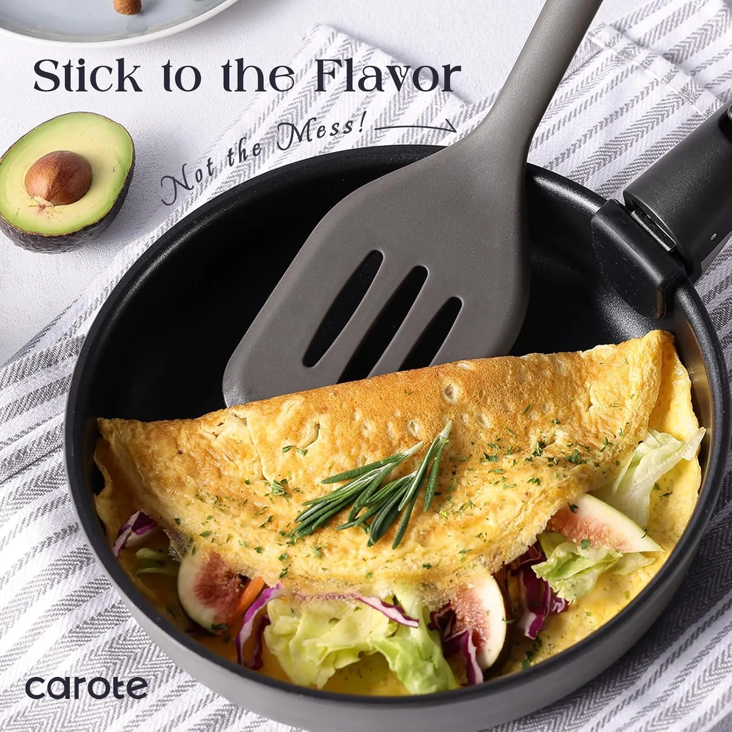 CAROTE Silicone Cooking Utensils Set, 26Pcs Kitchen Utensils Set for Non-Stick Cookware, Dishwasher Safe Kitchen Gadgets Tools, Heat Resistant Spatula Set