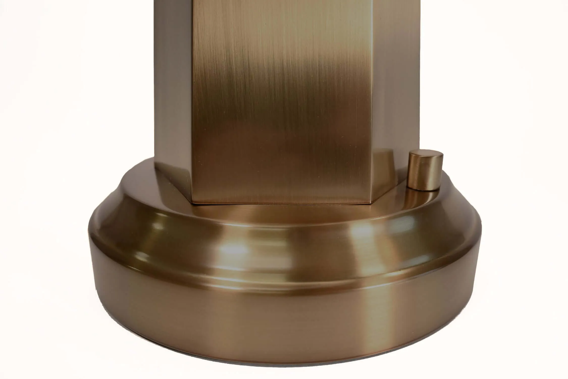 Chaplan Cordless Table Lamp - Dark Antique Brass with Linen Shade