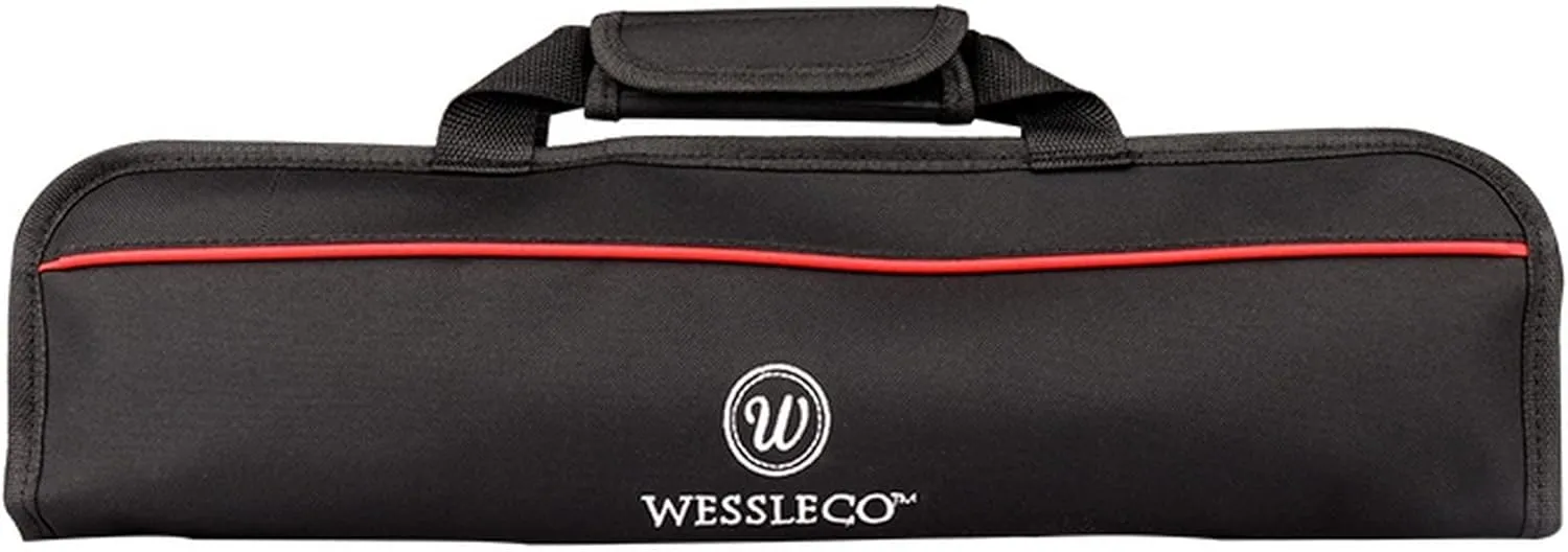 Chef Knife Bag(5 Slots), Knife Case Nylon Kitchen Storage Knife Carrying Pouch Red