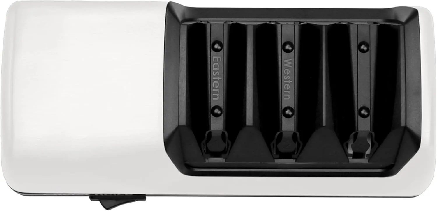 Chef’sChoice Professional Electric Knife Sharpeners for 15- and 20-Degree Straight-Edge and Serrated Knives with Diamond Abrasives & Precision Angle Control, 3-Stage, White