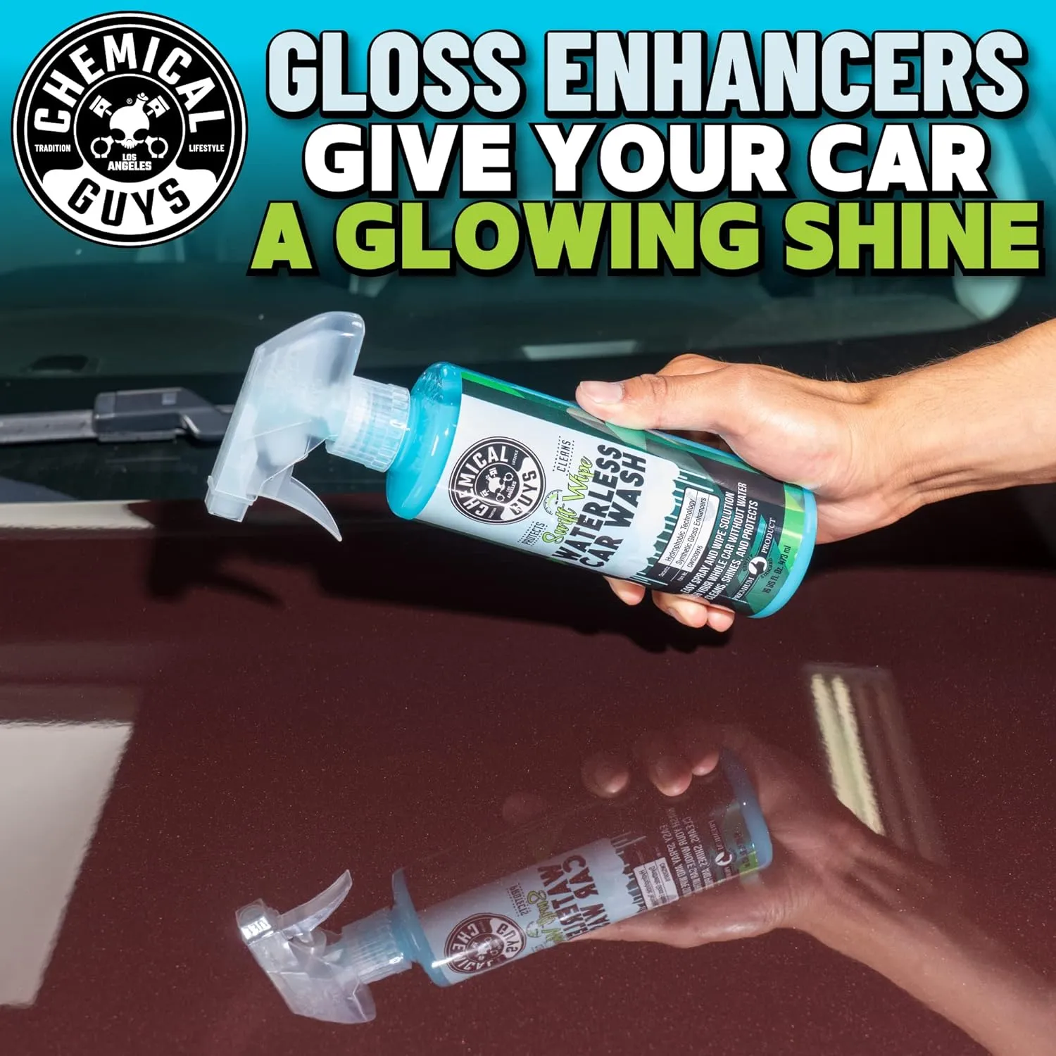 Chemical Guys Swift Wipe Waterless Car Wash, Safe for Cars, Trucks, Motorcycles, RVs & More, 60 fl oz