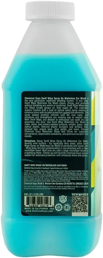 Chemical Guys Swift Wipe Waterless Car Wash, Safe for Cars, Trucks, Motorcycles, RVs & More, 60 fl oz
