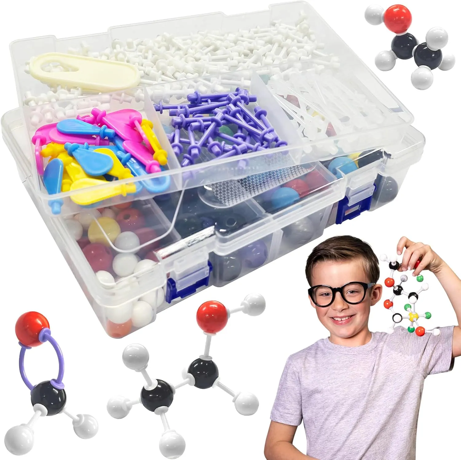 Chemistry Molecular Model Kit （297pcs） Inorganic/Organic Chemistry Atom Model Kit Teacher Must Haves A Learning and Teaching Gift Model for Students and Teachers