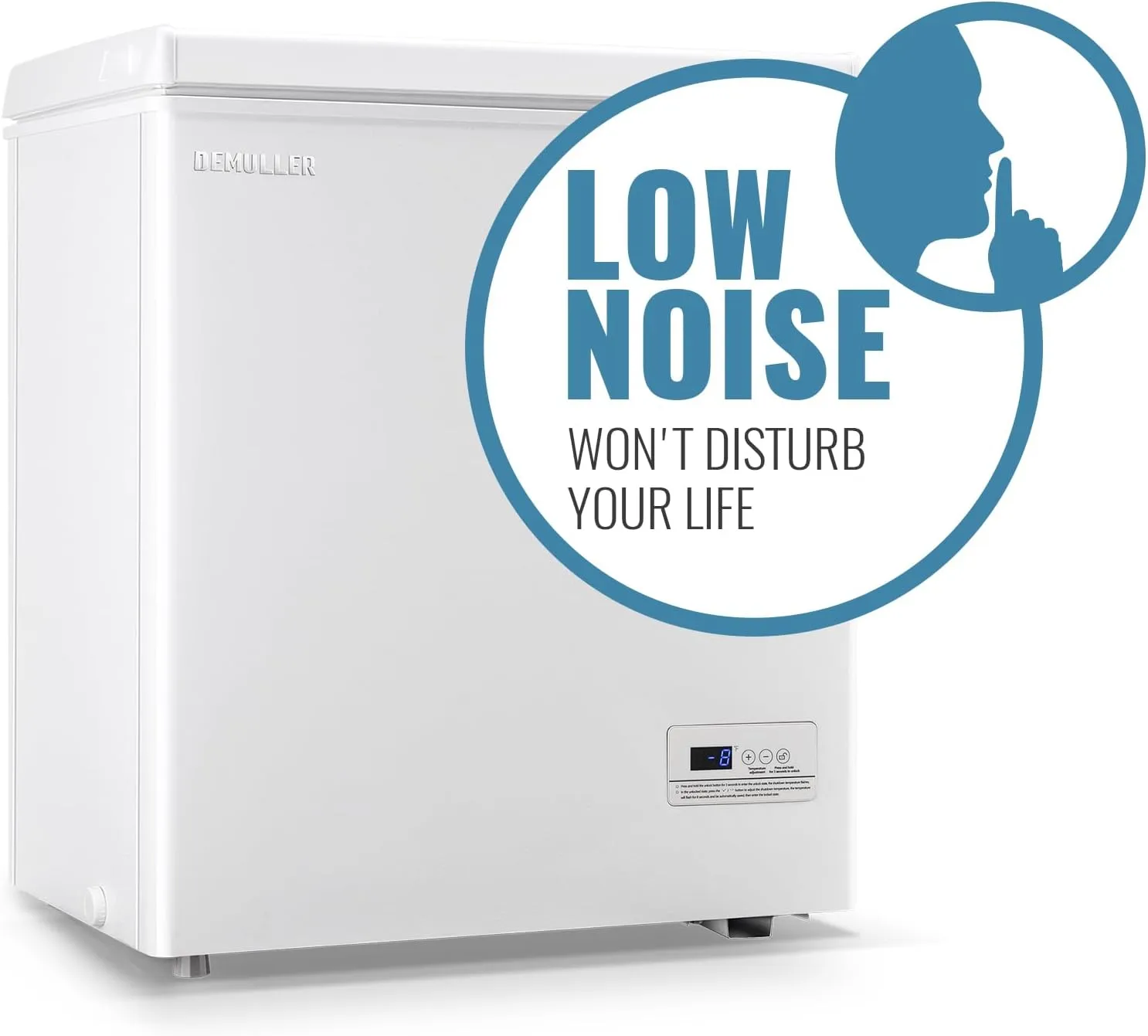 Chest Freezer with Electronic Control 41℉ to -15 ℉Deep Freezer 4.0Cubic Feet Freestanding Small Freezers with 2Removable Stainless Steel Basket Mini Freezer Top Open Door Compact Freezer