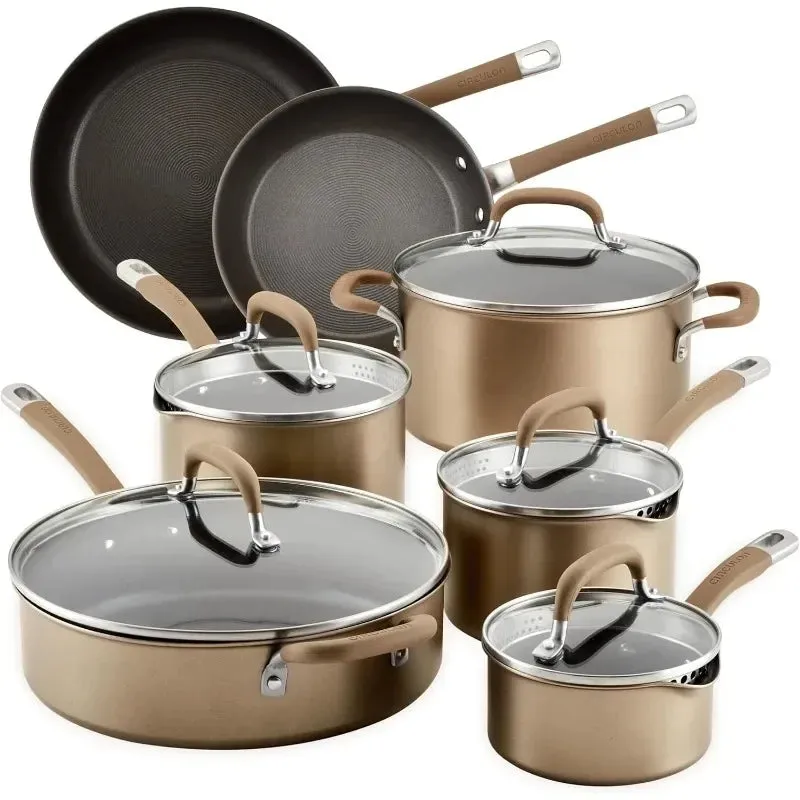 Circulon 12-Piece Hard-Anodized Nonstick Cookware Set