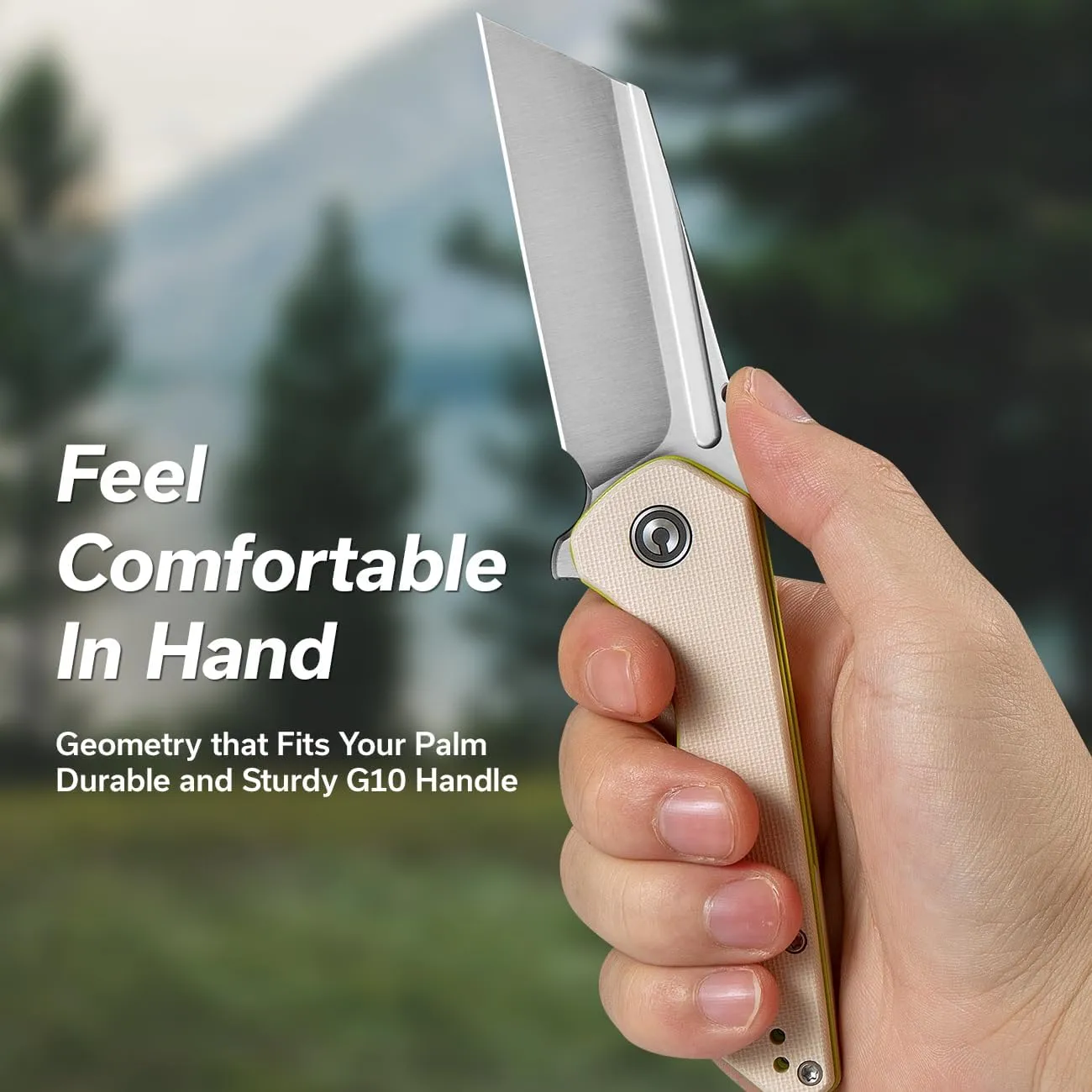 CIVIVI Pocket Knife for Men, ExOne Folding Knife with Flipper, 2.94" Nitro-V Reverse Tanto Blade G10 Handle for Perfect EDC Gift C23036-2