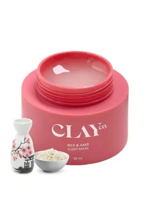 Clayco Rice & Sake Sleep Mask | Face Mask For Glowing Skin | Night Cream For Glass skin | Japanese Skincare Routine Products for Anti Aging Anti Wrinkle J Beauty Glow 1.69oz | Vegan & Sulphate Free