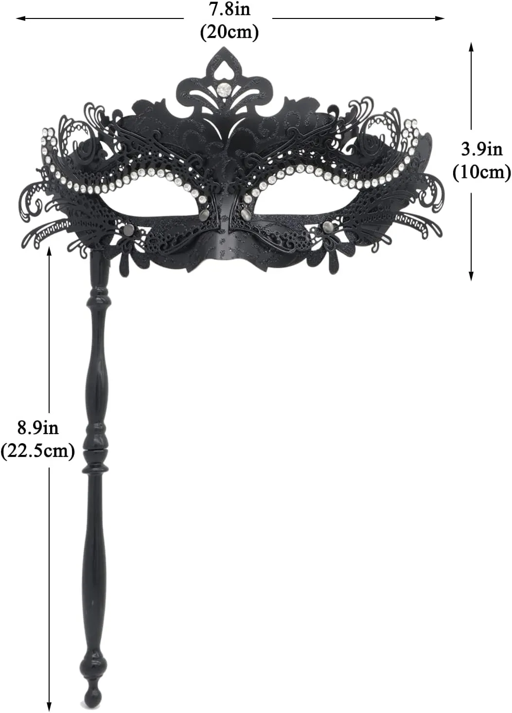 Coddsmz Masquerade Mask with Stick Venetian Mask Mardi Gras Decorations for Womens Halloween Costume Mask