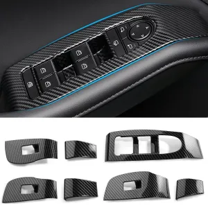 Compatible with Mazda 3 CX-30 2025 2024 2023 2022 2021 2020 Accessories Sporty Car Center Console Armrest Window Lift Down Control Panel Door Lock Switch Cover Trim