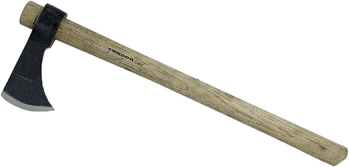 Condor Tool & Knife, Indian Throwing Tomahawk, 5-3/4in x 2-3/4in Blade, Wood Handle with Sheath