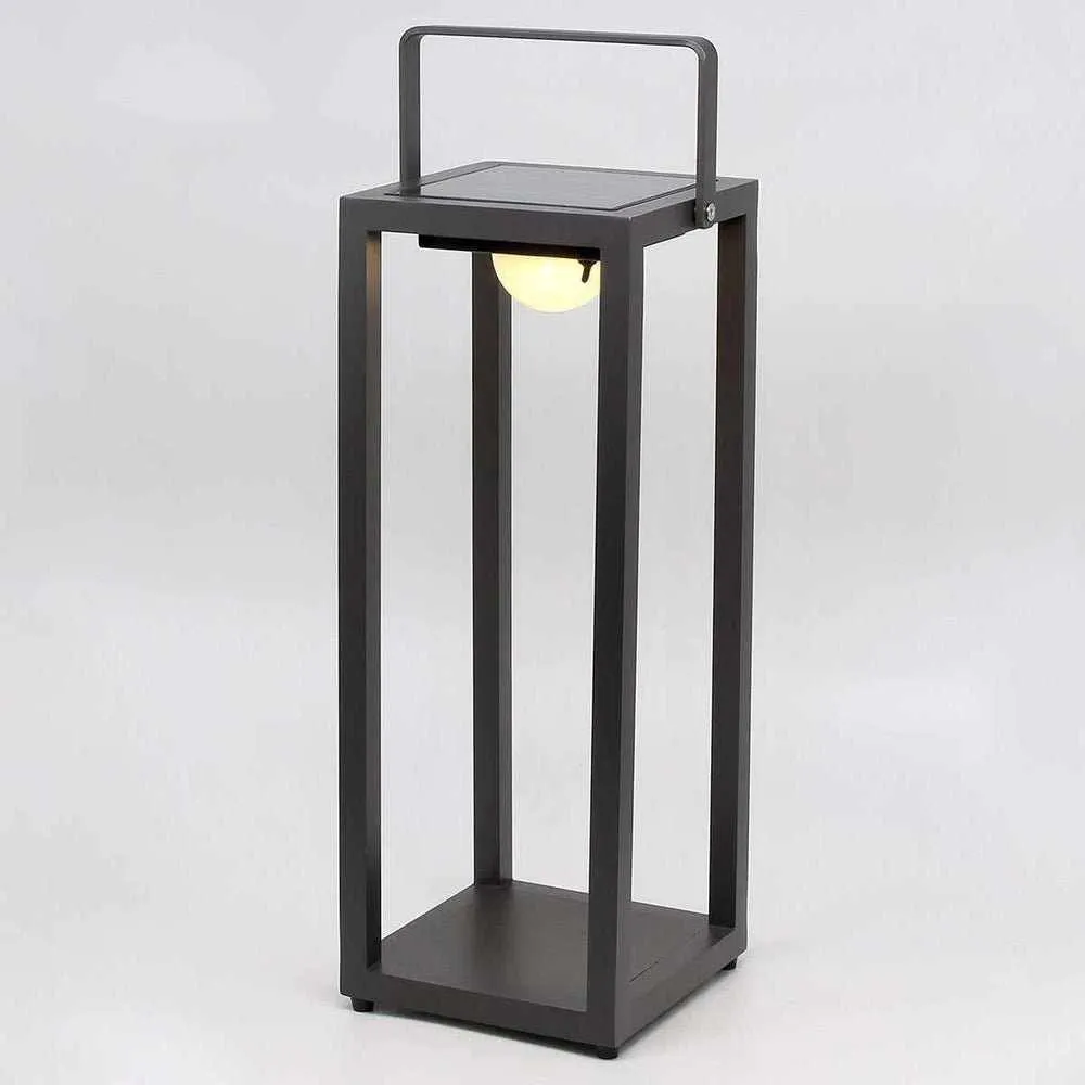 Courtyard Solar Lantern Black Large