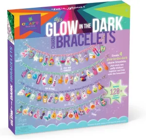 Craft-tastic DIY Glow in The Dark Charm Bracelets – Design 4 Customizable Bracelets with 120  Easy-to-Make Puffy Sticker Charms – Creative Arts & Crafts Gift – Jewelry Making Set for Kids - Ages 6 
