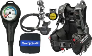 CRESSI Start Scuba Diving Gear Package Complete with Start 2.0 BCD - Mini SPG Gauge - AC2 Compact Regulator Set Fully Assembled, X-Large