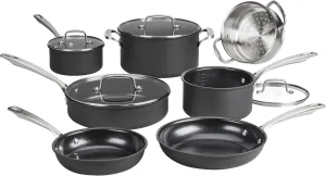 Cuisinart 11-Piece PURELYCERAMIC™ Non-Stick PFAS-Free Hard Anodized Cookware Set with Lids, Induction Ready and Dishwasher Safe
