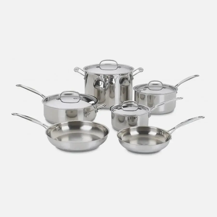 Cuisinart Chef's Classic 10 Piece Stainless Steel Cookware Set
