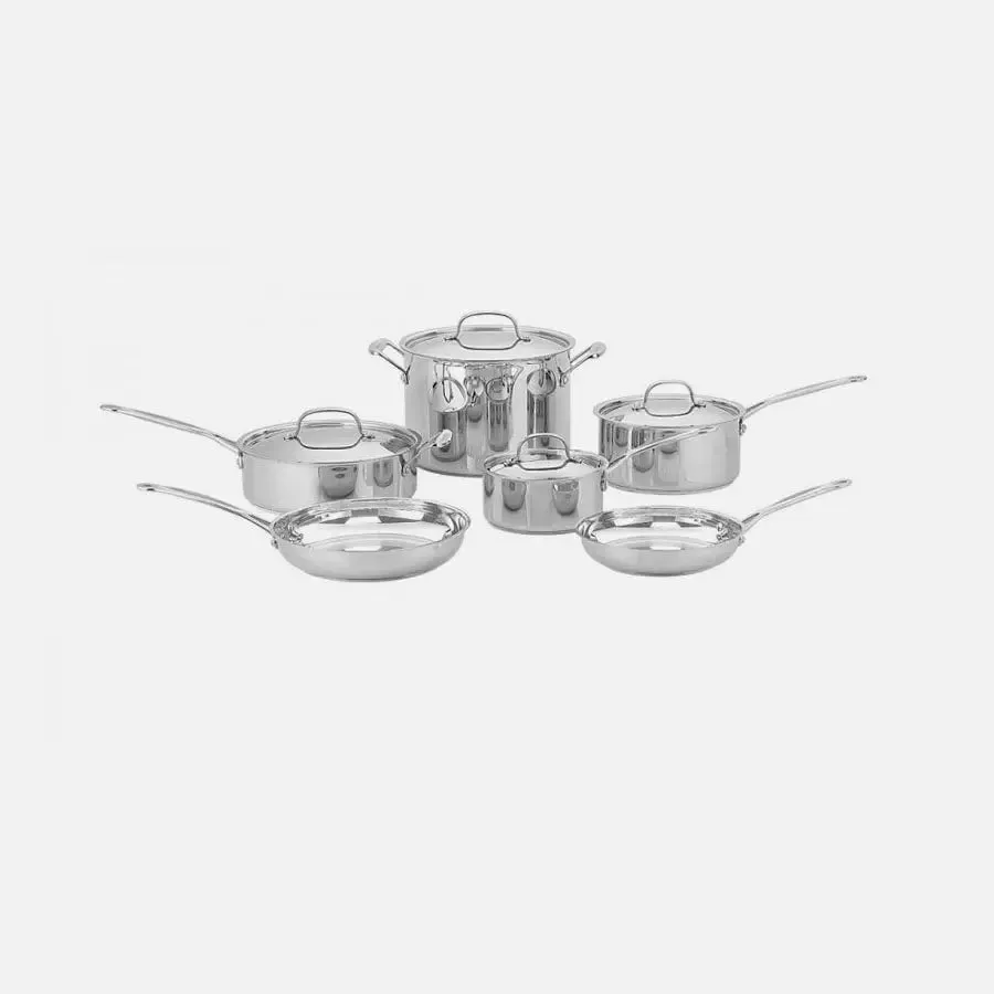 Cuisinart Chef's Classic 10 Piece Stainless Steel Cookware Set