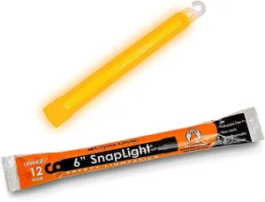 Cyalume - 9-00722 SnapLight Orange Light Sticks – 6 Inch Industrial Grade, High Intensity Glow Sticks with 12 Hour Duration (Pack of 20)