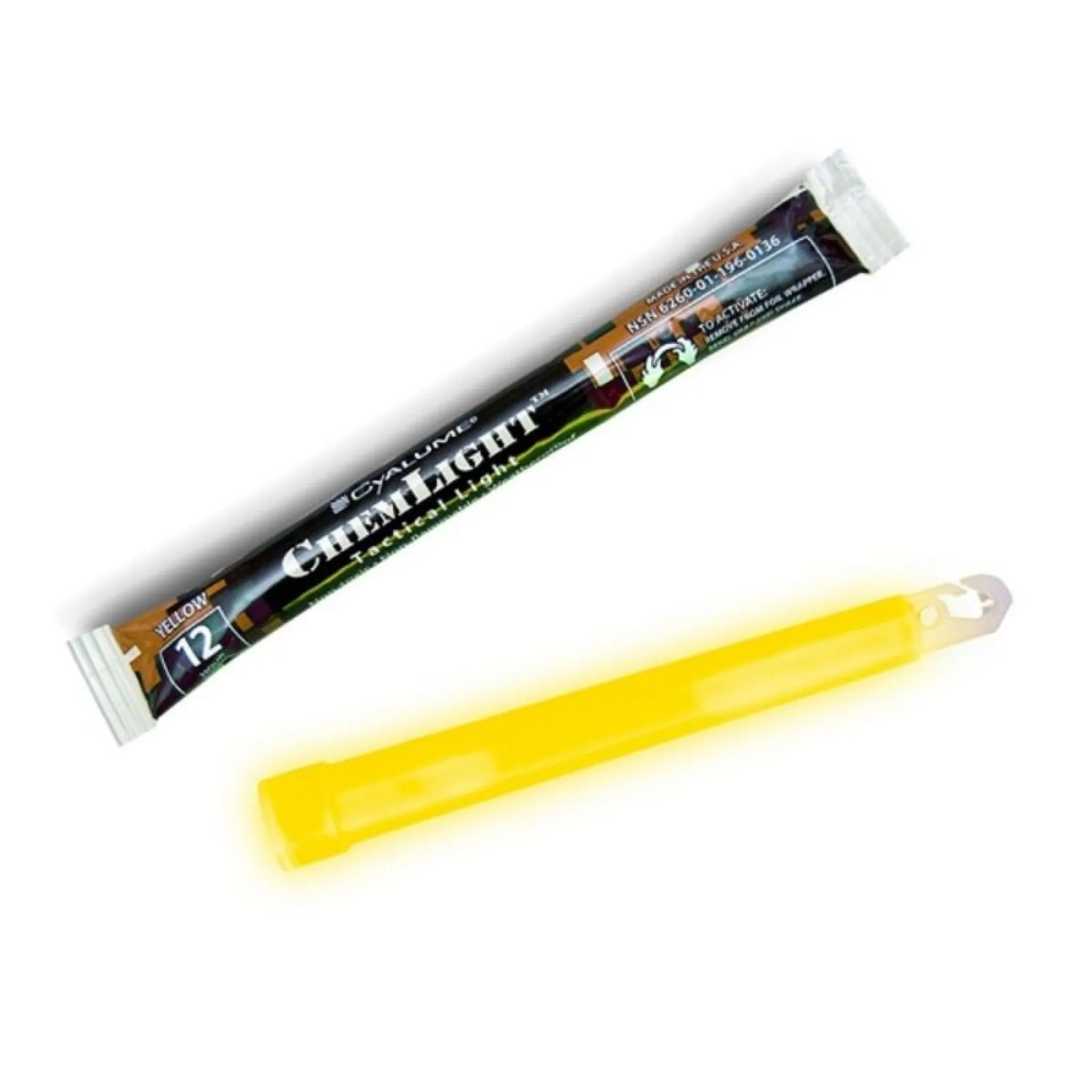 Cyalume 9-080 SnapLight Lightsticks, 6", Case of 500