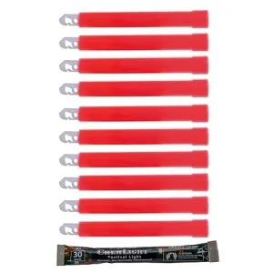 Cyalume ChemLight Light Stick, Military Grade, 30 Minutes Duration, 6 Inches, 10 Pack