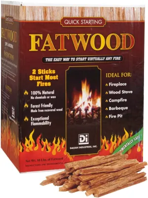 Dagan Fatwood Firestarter in a Box (DG-FAT-10), 10 Pounds