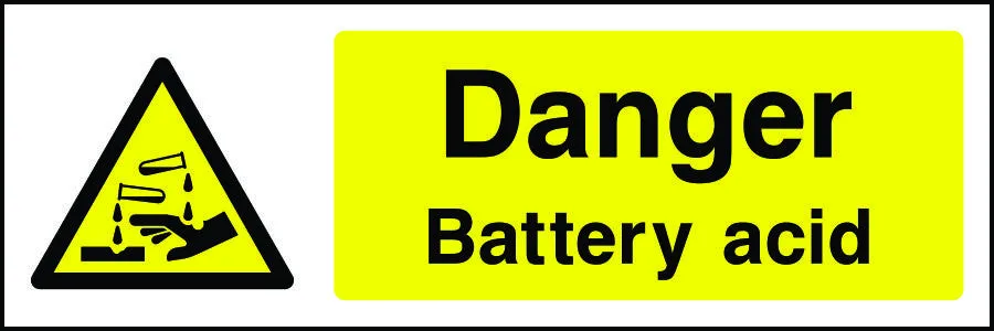 Danger Battery Acid Sign