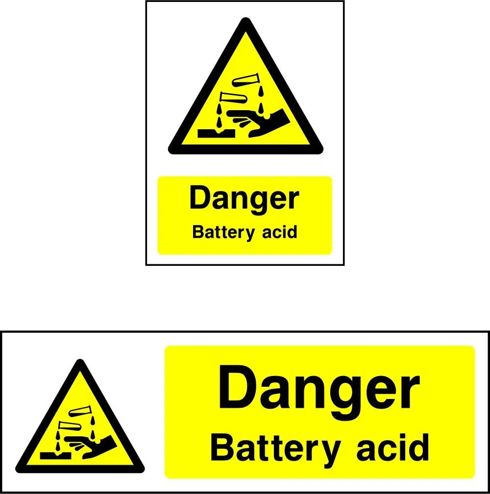 Danger Battery Acid Sign