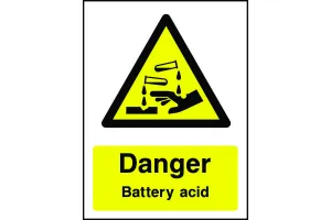 Danger Battery Acid Sign