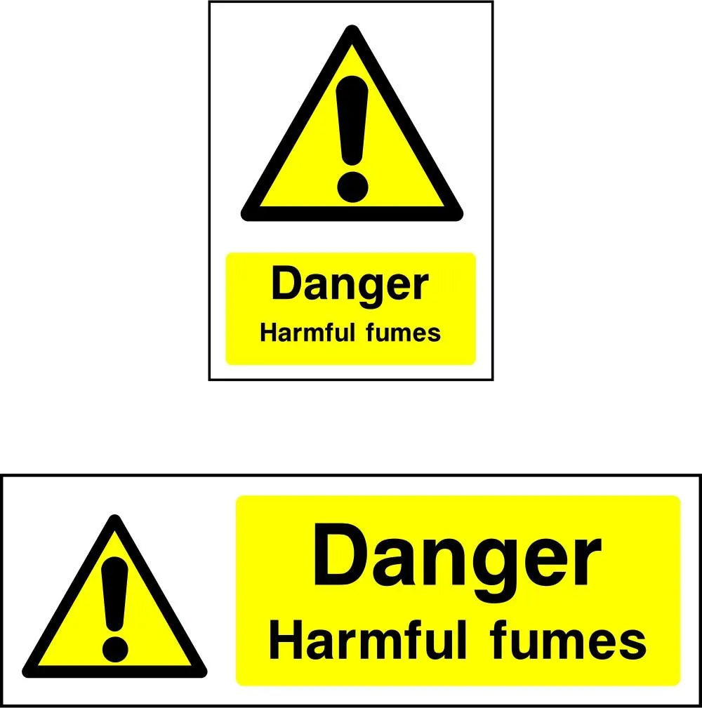 Danger Harmful Fumes Sign