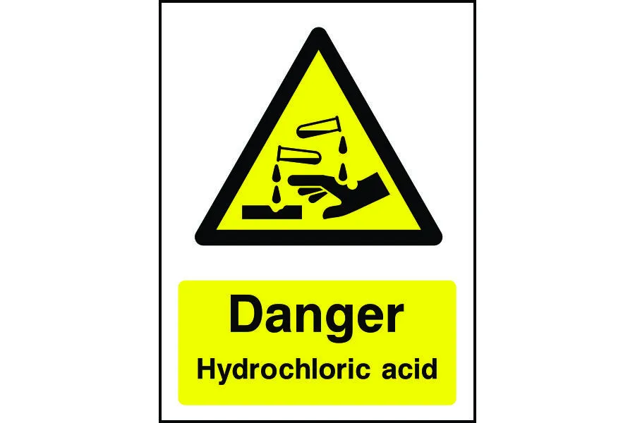 Danger Hydrochloric Acid sign