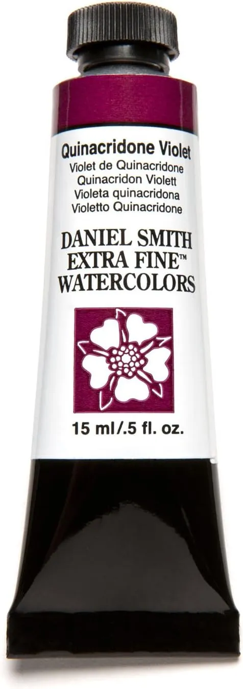 Daniel Smith 284600094 Extra Fine Watercolor 15ml Paint Tube, Quinacridone, Violet 0.5 Fl Oz (Pack of 1)