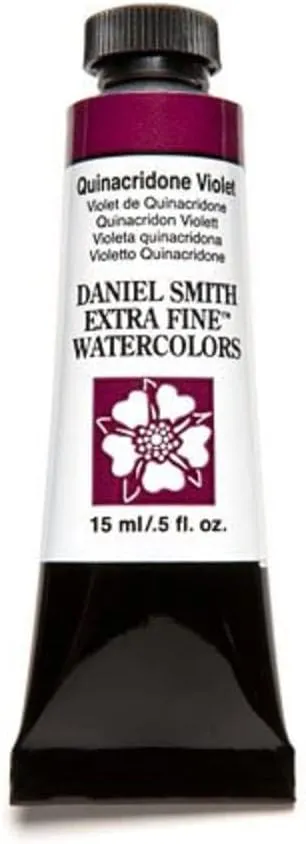 Daniel Smith 284600094 Extra Fine Watercolor 15ml Paint Tube, Quinacridone, Violet 0.5 Fl Oz (Pack of 1)