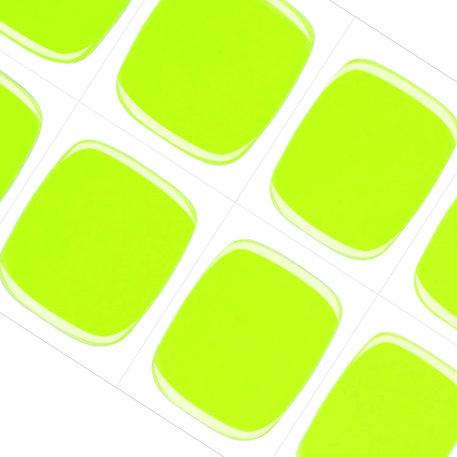 DANNI & TONI Semi Cured Gel Toenail Strips Neon Green (Glowing Delight) Glow in The Dark Toenail Stickers Summer Gel Pedi Wraps 37 Stickers