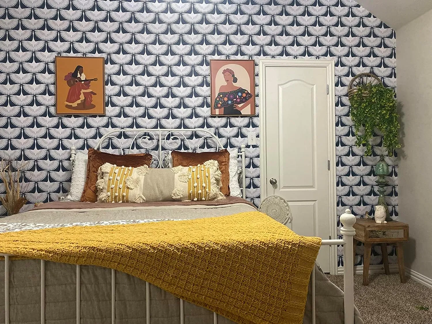 Denim Blue Self Adhesive Peel and Stick Wallpaper - Removable Contact Paper for Cabinet, Shelf Liner, Wall, Countertop, Furniture - Waterproof DIY Decor 17.71" x 196"