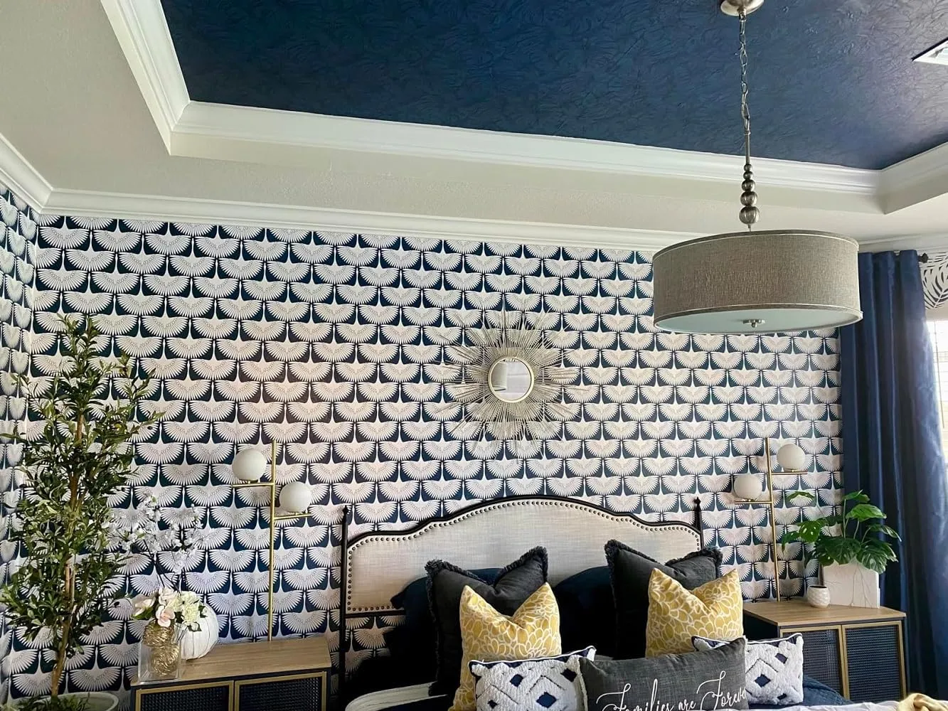 Denim Blue Self Adhesive Peel and Stick Wallpaper - Removable Contact Paper for Cabinet, Shelf Liner, Wall, Countertop, Furniture - Waterproof DIY Decor 17.71" x 196"