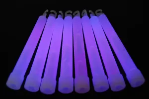 DirectGlow 6 inch 15mm Premium Bright Neon Glow Sticks with Lanyards Glow Party Supply Birthday Holiday 10-12 Hour Glow (Purple, 50 Count)