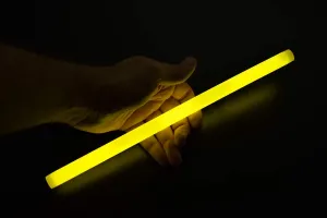 DirectGlow Yellow Bulk Glow in the Dark 10ct 12 inch Jumbo Glow Sticks for Glow Party Birthday Festivals Wedding Camping