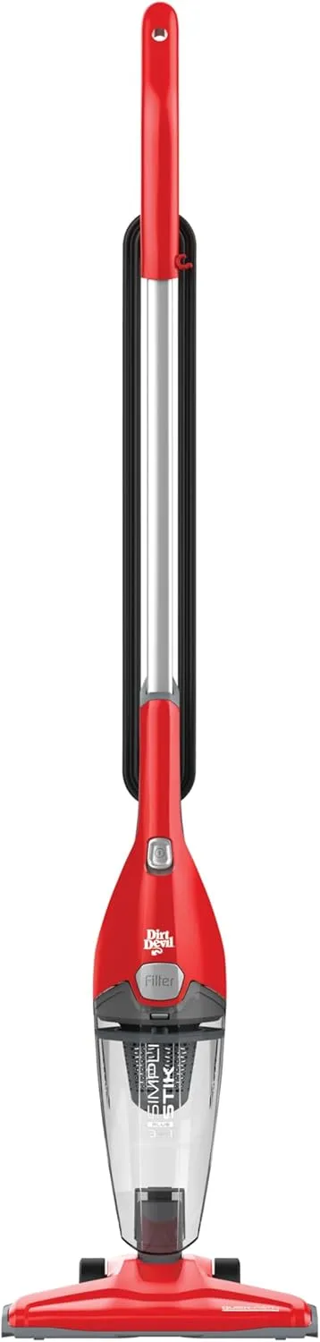 Dirt Devil Simpli Stik Plus 3-in-1 Vacuum Cleaner, Lightweight, Bagless, Ideal for Dorms, Apartments and Other Small Spaces, Corded Vacuum Cleaners for Home Use
