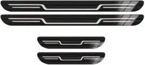 Door Sill Protector for Mazda 2 Biante BT50 CX5 CX8 CX9 CX30 Demio MX5, 4pcs Stainless Steel Welcome Pedal Scratch Protection Resistant Paint Protection Sticker Accessories