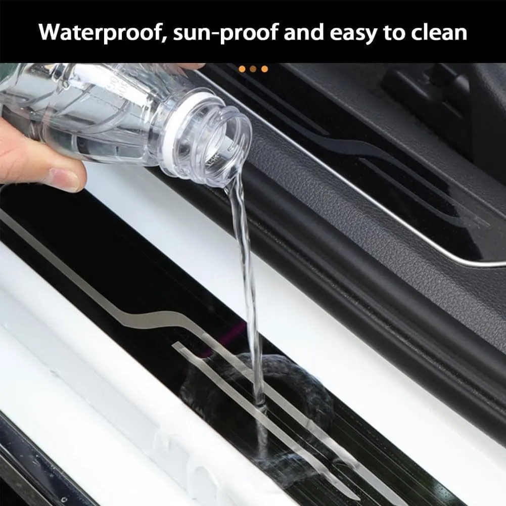 Door Sill Protector for Mazda 2 Biante BT50 CX5 CX8 CX9 CX30 Demio MX5, 4pcs Stainless Steel Welcome Pedal Scratch Protection Resistant Paint Protection Sticker Accessories