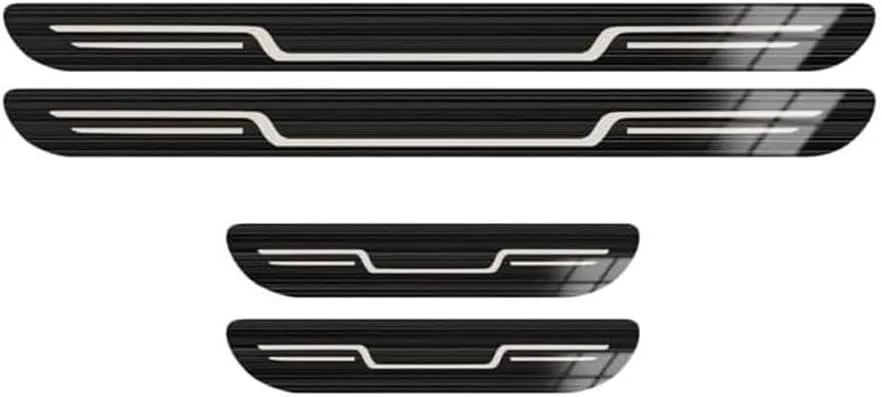 Door Sill Protector for Mazda 2 Biante BT50 CX5 CX8 CX9 CX30 Demio MX5, 4pcs Stainless Steel Welcome Pedal Scratch Protection Resistant Paint Protection Sticker Accessories